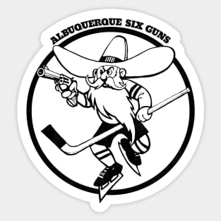 Classic Albuquerque Six Guns Hockey 1973 Sticker